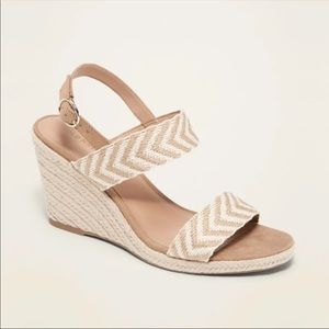 NWT Double Strap Espadrille Sandals